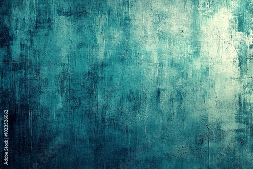 Textured teal and white painted wall with light coming from the top right corner