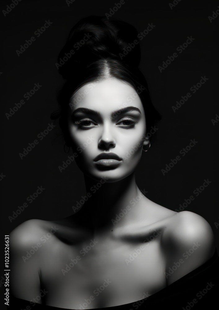 A woman portrait photography adult black. A woman portrait photography adult black.