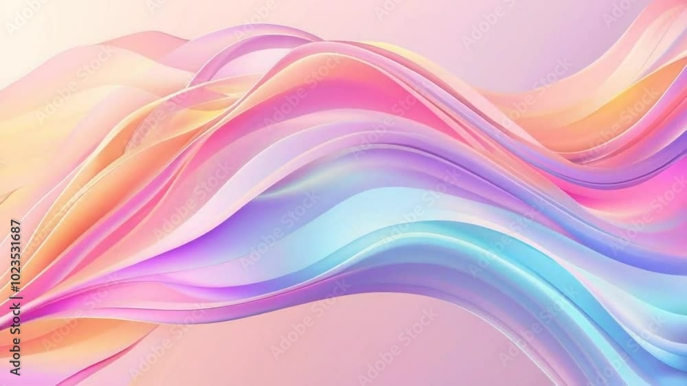 Abstract wavy design with soft pastel colors creating a serene and modern aesthetic. Abstract wavy design with soft pastel colors creating a serene and modern aesthetic.