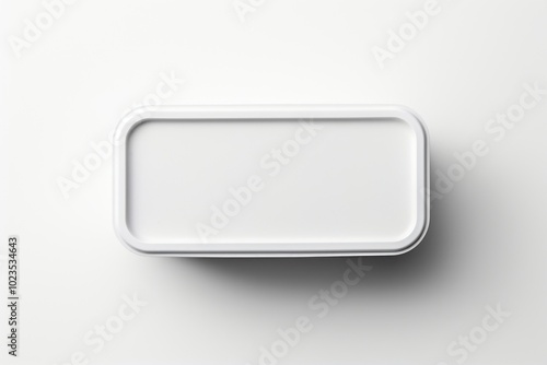 Food container white gray rectangle.