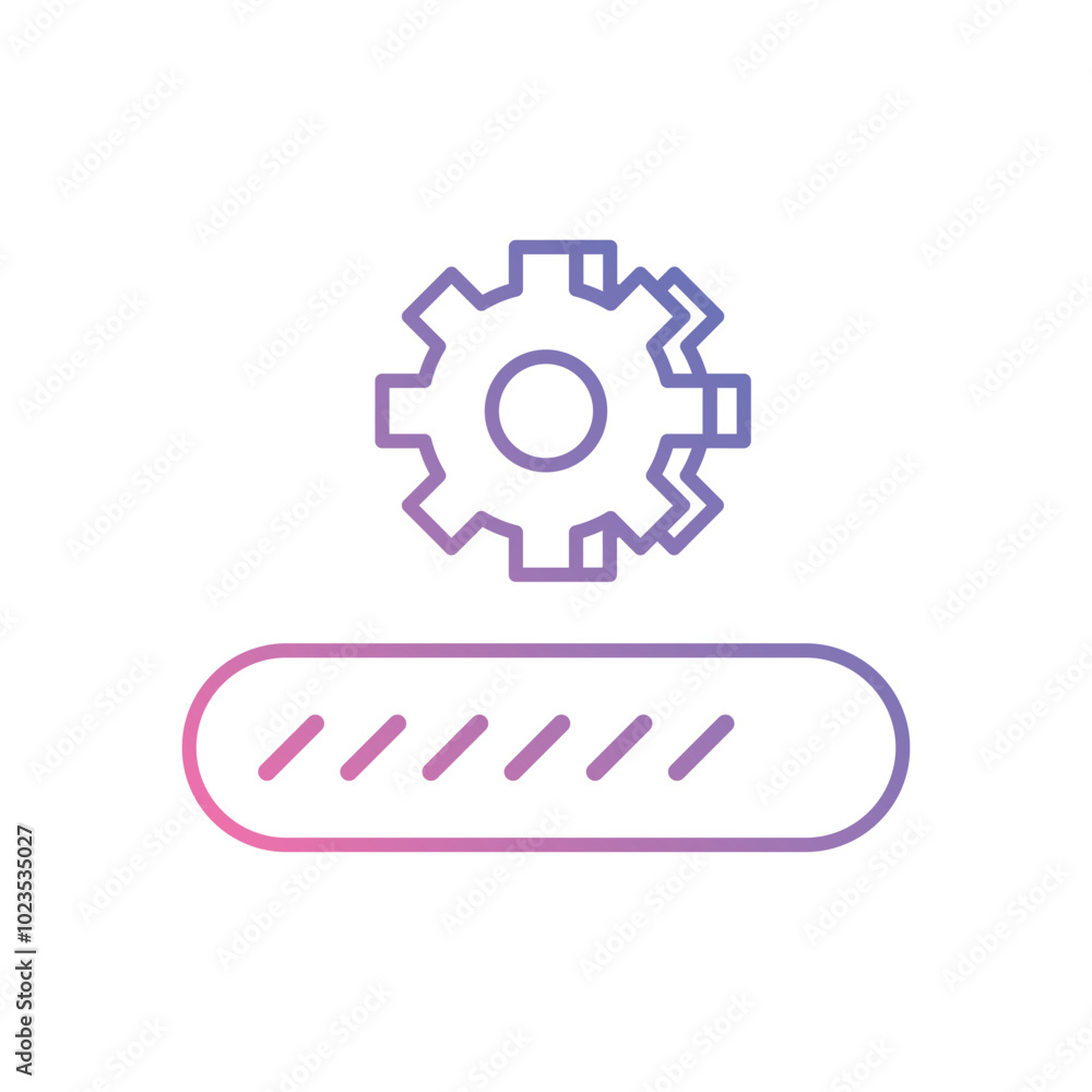 Progress Bar vector icon stock illustration Progress Bar vector icon stock illustration
