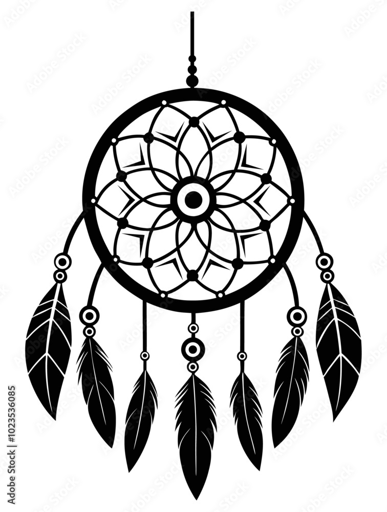 Fototapeta premium Traditional dreamcatchers ornament