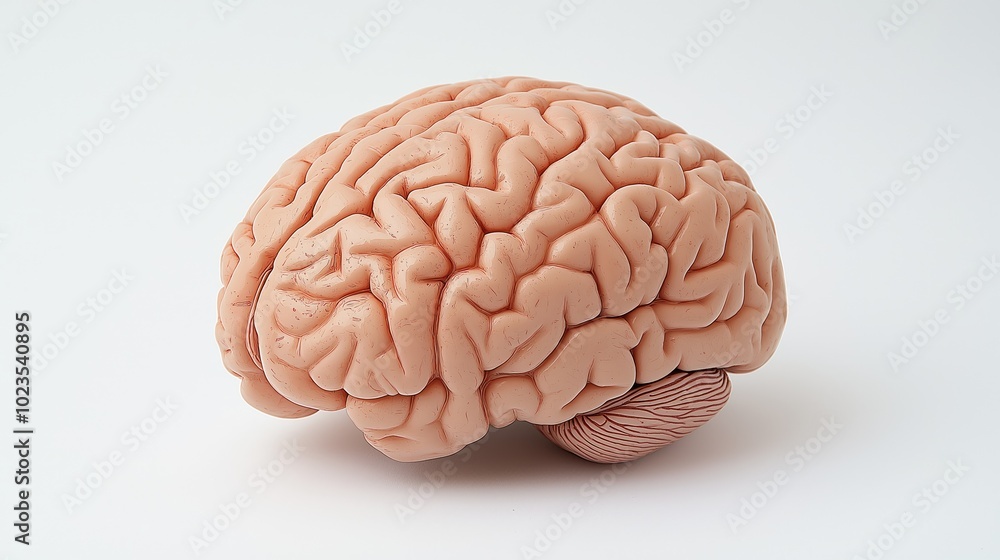 Human brain on a white background. Human brain on a white background.