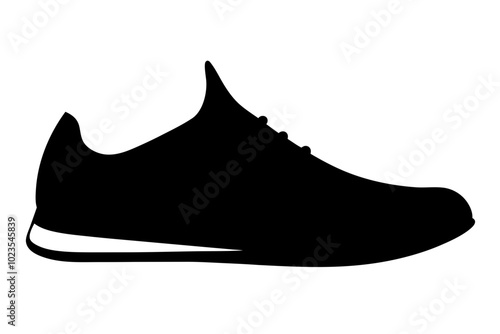 Modern shoe | vector silhouette illustration on white background