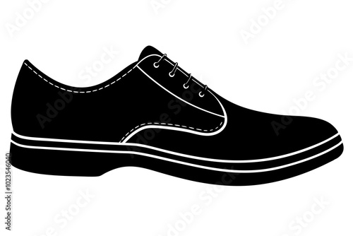 Modern shoe | vector silhouette illustration on white background