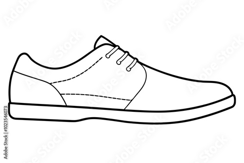 Modern shoe | vector silhouette illustration on white background