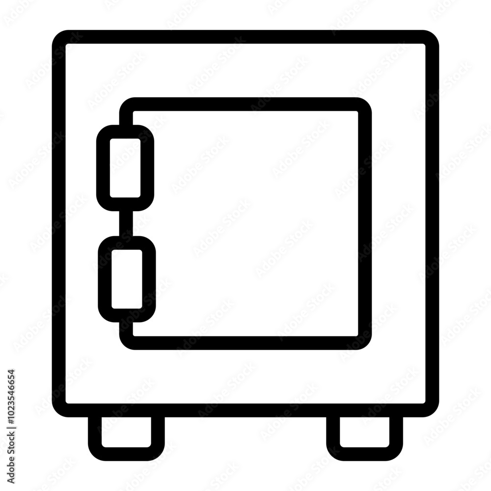 Lockers Vector Line Icon Design Lockers Vector Line Icon Design
