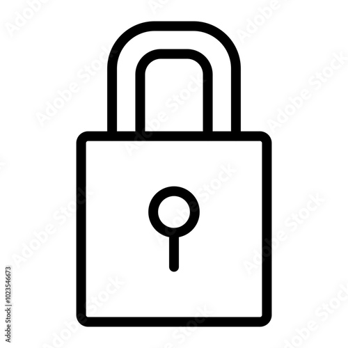 Padlock Vector Line Icon Design