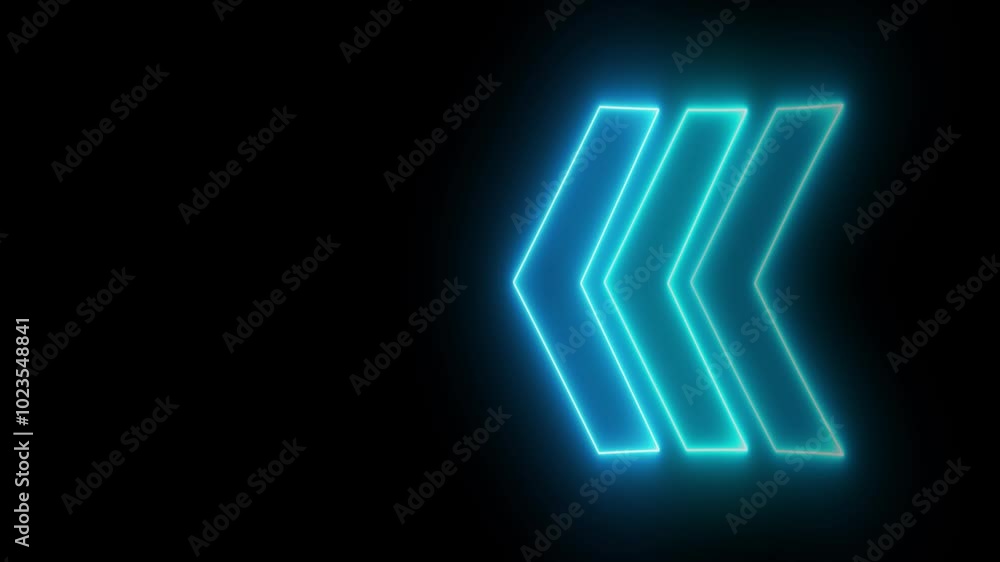 Abstract set of glowing neon arrows. right to left rendering. Glowing neon arrow pointers on black background .Neon sign Arrows Animation of red light signal. can be use for your presentations, Abstract set of glowing neon arrows. right to left rendering. Glowing neon arrow pointers on black background .Neon sign Arrows Animation of red light signal. can be use for your presentations,