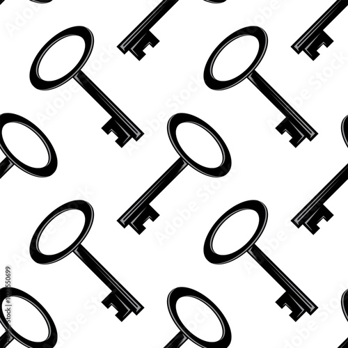 Vector key icon isolated on white background. Key icon. Lock or unlock sign. Padlock. Lock symbol. Unblock. Password icon. Access sign. Private access. Logo template. Safety symbol. Door key.