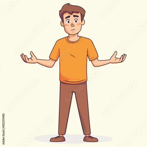 A persons character is angry Flat vector illustration