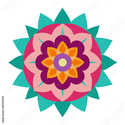 Colorful modern traditional mandala designs | vector illustration on white background