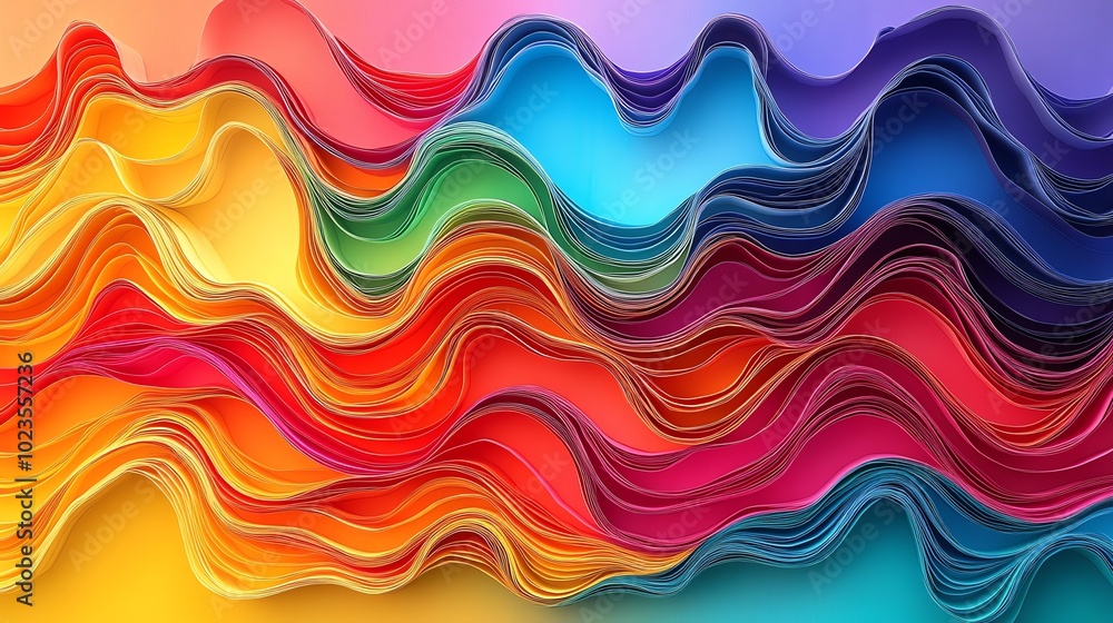 Vibrant paper cut rainbow with layered, bold colors creating a dynamic and cheerful composition, paper cut rainbow, colorful abstract art Vibrant paper cut rainbow with layered, bold colors creating a dynamic and cheerful composition, paper cut rainbow, colorful abstract art