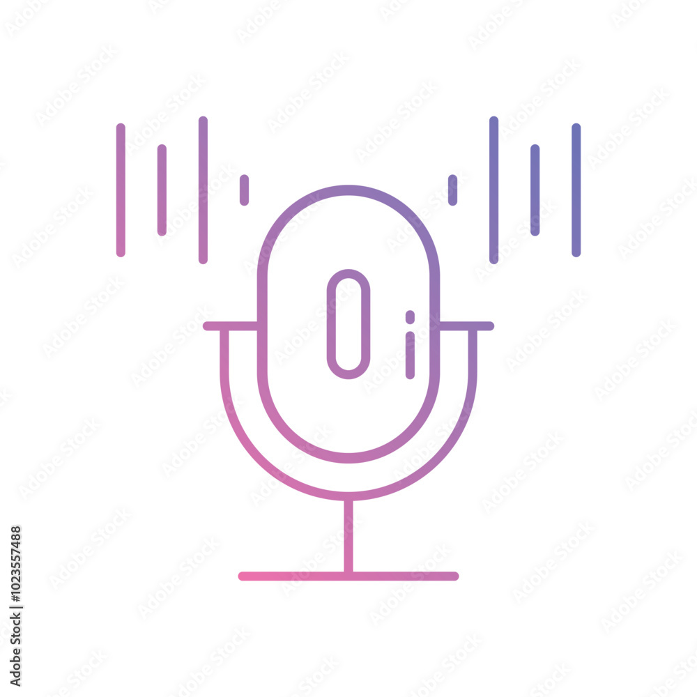 Voice Record vector icon stock illustration Voice Record vector icon stock illustration