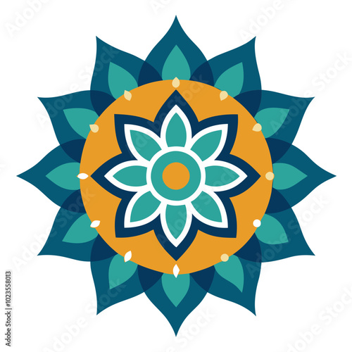 Colorful modern traditional mandala designs | vector illustration on white background