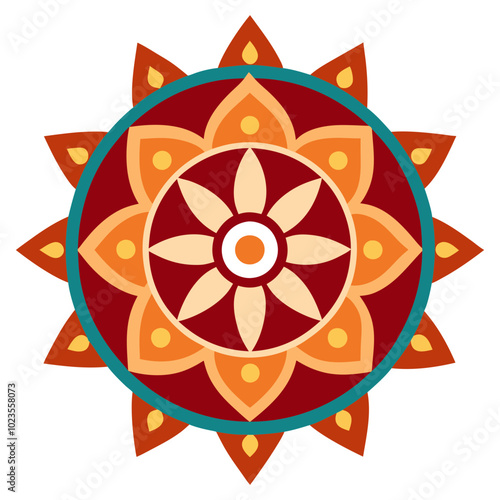 Colorful modern traditional mandala designs | vector illustration on white background