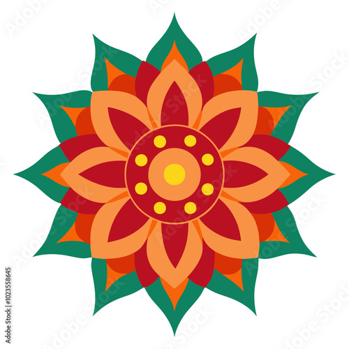 Colorful modern traditional mandala designs | vector illustration on white background