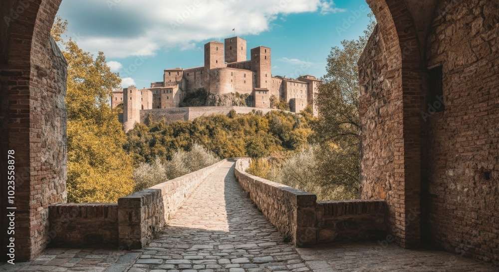 Obraz premium old castle in the town