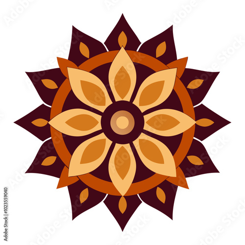 Colorful modern traditional mandala designs | vector illustration on white background