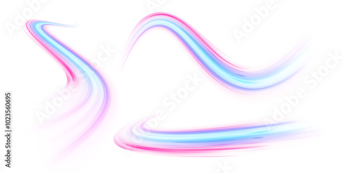 Blue stripes in the form of drill, turns and swirl. Undulate wave swirl swoosh, dynamic twisted lines. 