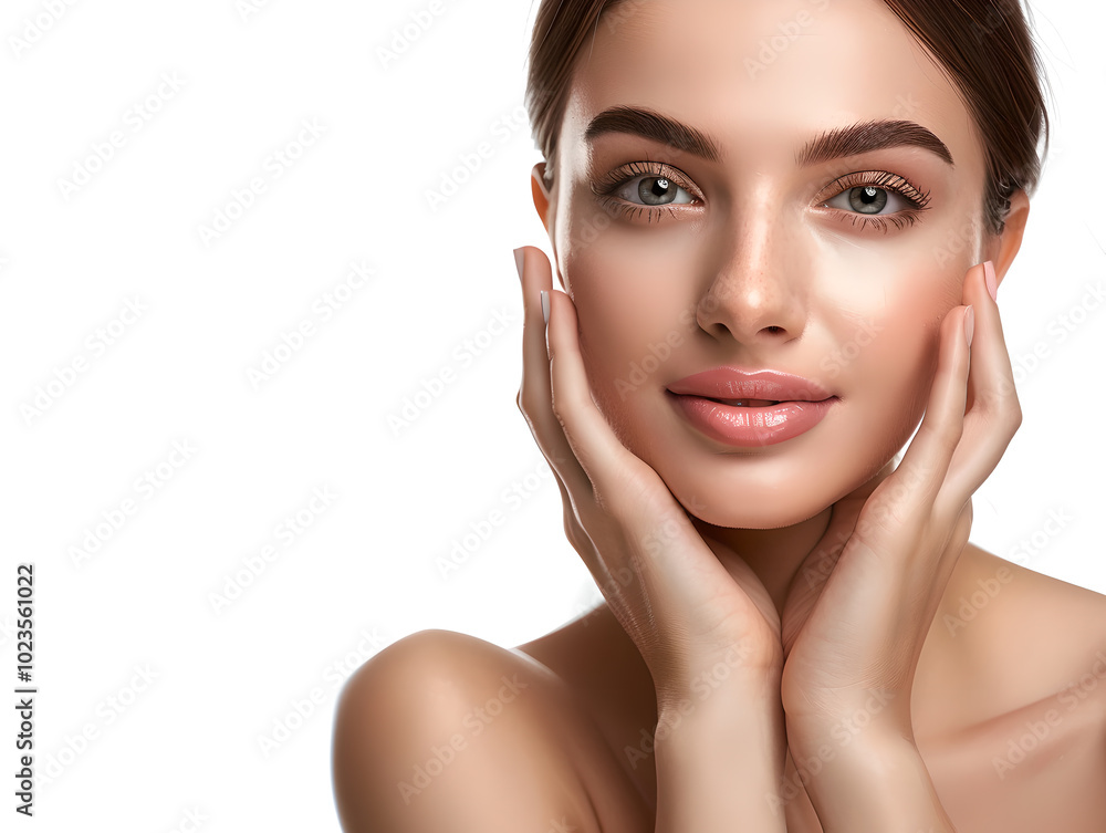 Obraz premium A female cosmetics model