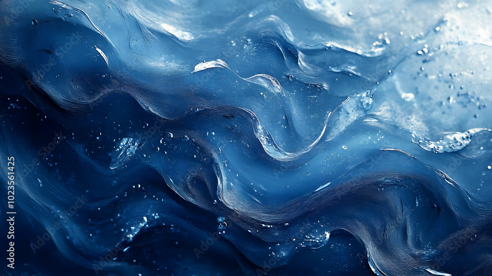 Abstract Blue and White Liquid Swirling Background Abstract Blue and White Liquid Swirling Background