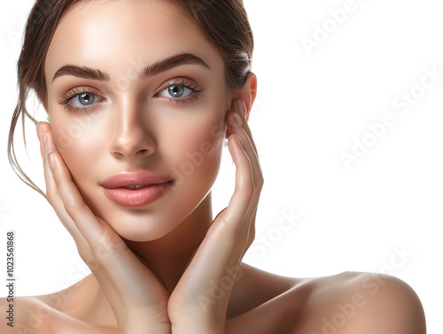 A female cosmetics model