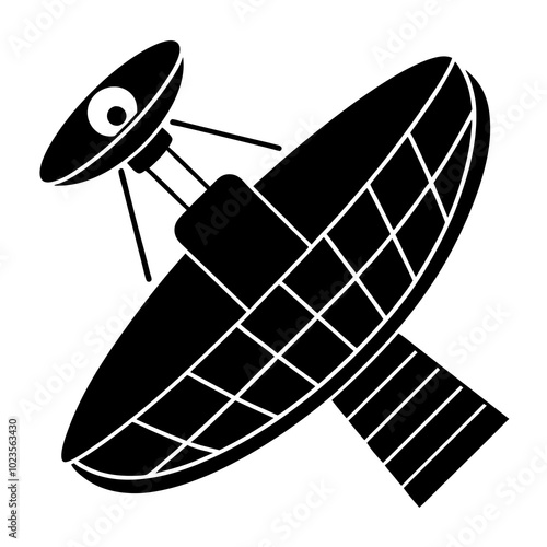 A satellite transponders silhouette vector,icon illustration on white background.
 photo