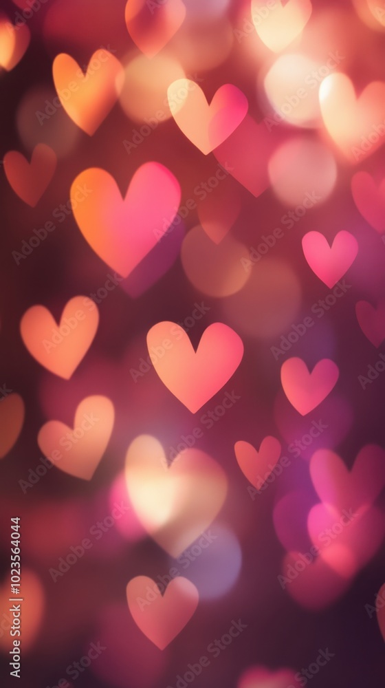 A vibrant display of heart shapes in various colors creates a charming, romantic vibe A vibrant display of heart shapes in various colors creates a charming, romantic vibe