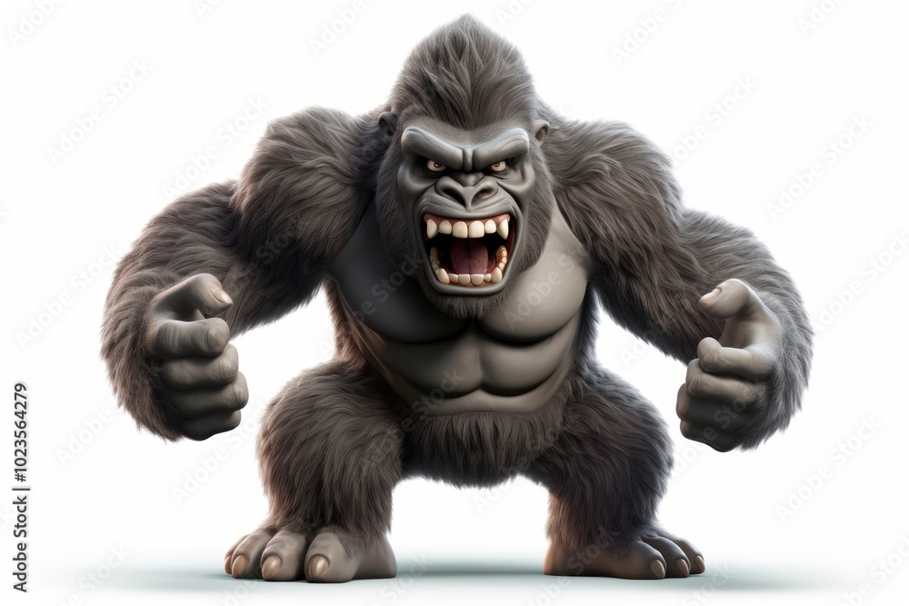 Angry gorilla cartoon mammal monkey. Angry gorilla cartoon mammal monkey.