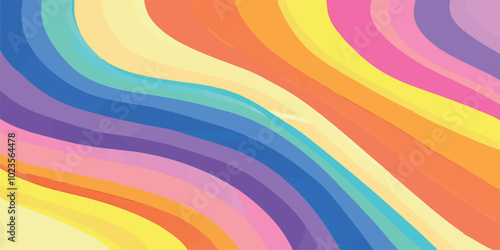 A colorful LGBTQ pride flag waving gently in the wind, symbolizing love, diversity, acceptance, and equality. Perfect for use in designs related to LGBTQ rights, events, pride celebrations, and inclus