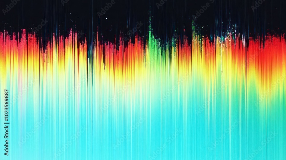 A vibrant visual representation of sound waves, showcasing a spectrum of colors. A vibrant visual representation of sound waves, showcasing a spectrum of colors.