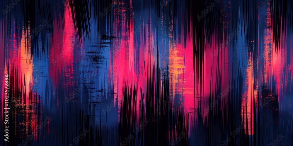 Colorful brush strokes create a vibrant pattern of minimalism in a modern artwork Colorful brush strokes create a vibrant pattern of minimalism in a modern artwork