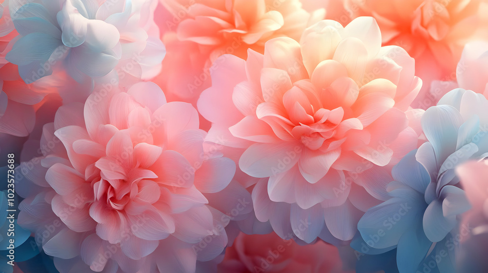 Pink and Blue Flower Petals Abstract Background Pink and Blue Flower Petals Abstract Background
