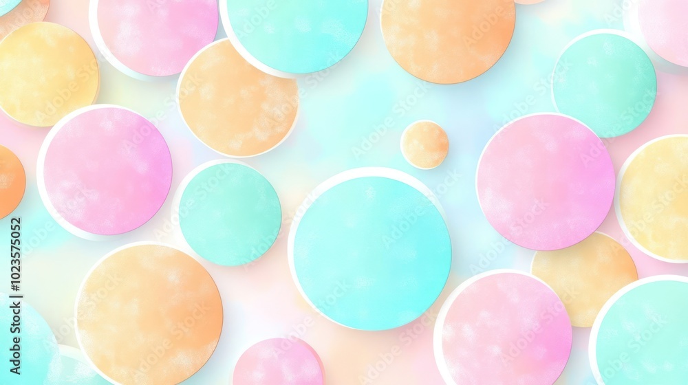 A colorful abstract background featuring pastel circles in various sizes and shades. A colorful abstract background featuring pastel circles in various sizes and shades.