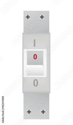 Switch circular breaker. vector illustration