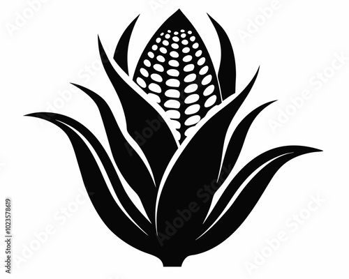 Corn silhouette,Corn vector illustration