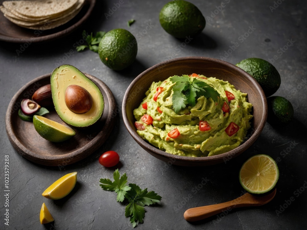 Guacamole with avocado or delicious guacamole and fresh avocado or Guacamole Freshly made. Homemade guac with fresh avocado Guacamole with avocado or delicious guacamole and fresh avocado or Guacamole Freshly made. Homemade guac with fresh avocado