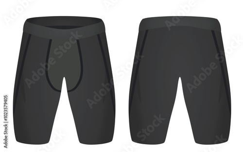 Long tight shorts. vector illustration