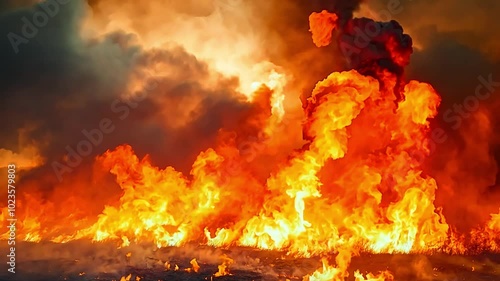 Wallpaper Mural Fire in the Field Torontodigital.ca