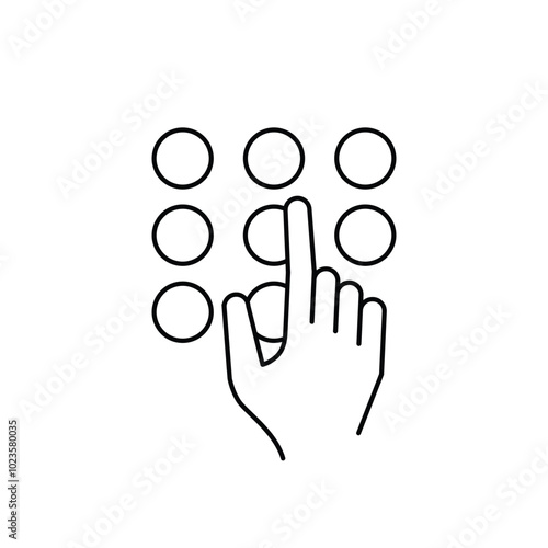 personal identification number thin outline icon vector design good for web or mobile app