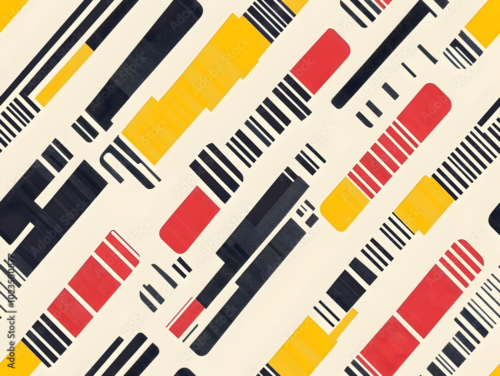 Seamless Tile Pattern of Flat Bar Codes and Price Tags - Macro View Illustrating Consumer Culture in Minimalist Vector Style Seamless Tile Pattern of Flat Bar Codes and Price Tags - Macro View Illustrating Consumer Culture in Minimalist Vector Style