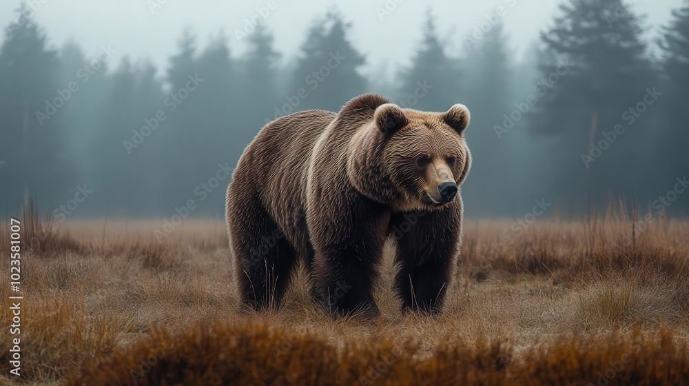 realistic portrayal of a majestic brown bear in a natural setting showcasing its powerful physique and tranquility amidst a neutral background realistic portrayal of a majestic brown bear in a natural setting showcasing its powerful physique and tranquility amidst a neutral background