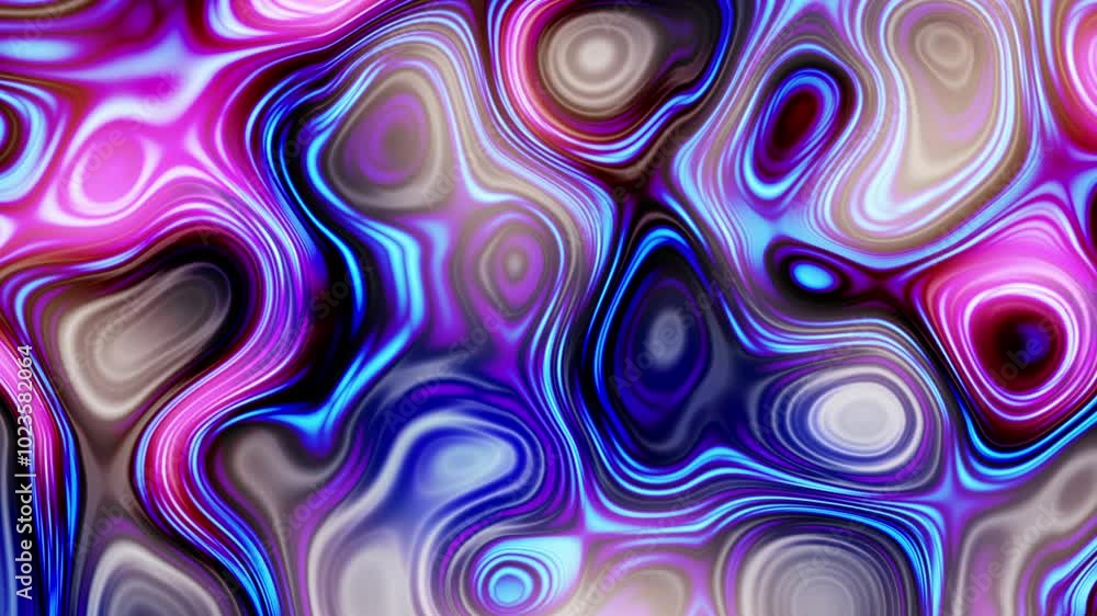 Abstract Magenta and Blue Fantasy Fractal Loop Background Abstract Magenta and Blue Fantasy Fractal Loop Background