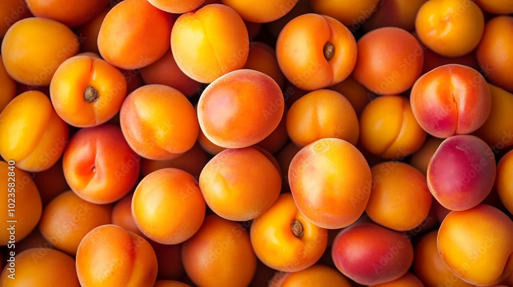 Close-up of apricots, Generative Ai Close-up of apricots, Generative Ai