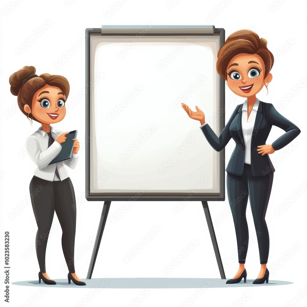 Professional Woman Presenting on Whiteboard for Business Team Meeting Professional Woman Presenting on Whiteboard for Business Team Meeting