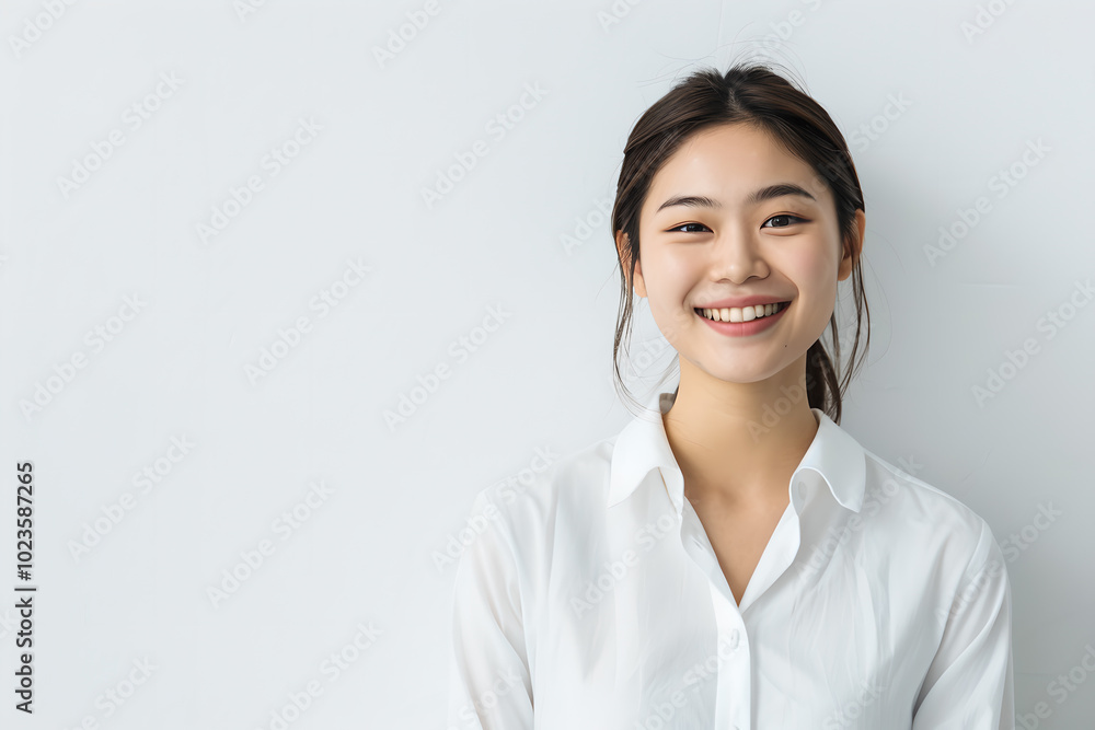 portrait of a smiling woman portrait of a smiling woman