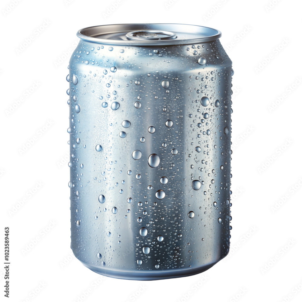 Close-up of a cold, refreshing soda can with droplets, isolated on transparent or white background. Close-up of a cold, refreshing soda can with droplets, isolated on transparent or white background.