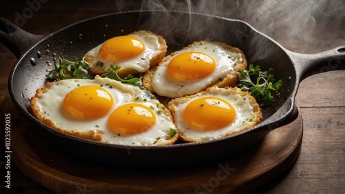 Delicious fried chicken eggs