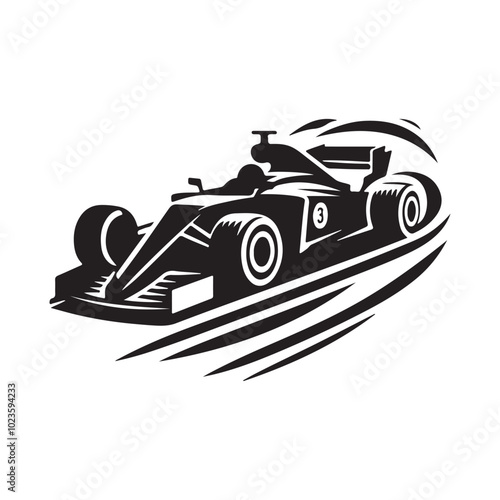 Minimalist car icon vector illustration, Generative Ai